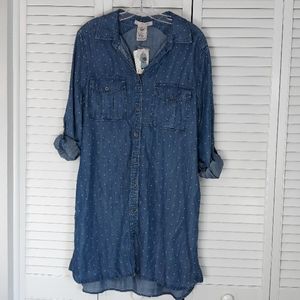 NWT Philosophy Distressed Tunic Dress  Sz L